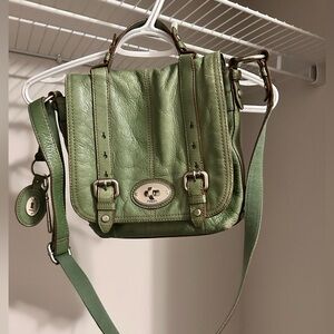 Fossil Brand Green Leather Women's Bag